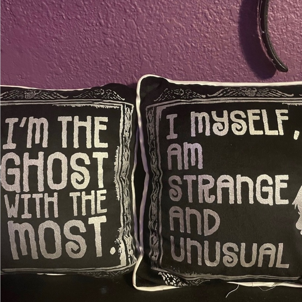 Beetle juice 2 pillows set Halloween decor